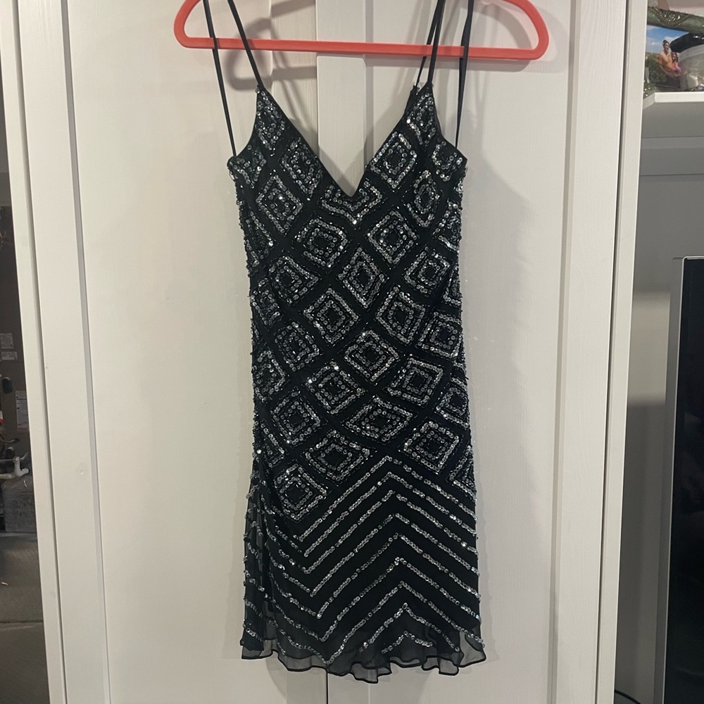 Basix black label sequin cocktail dress